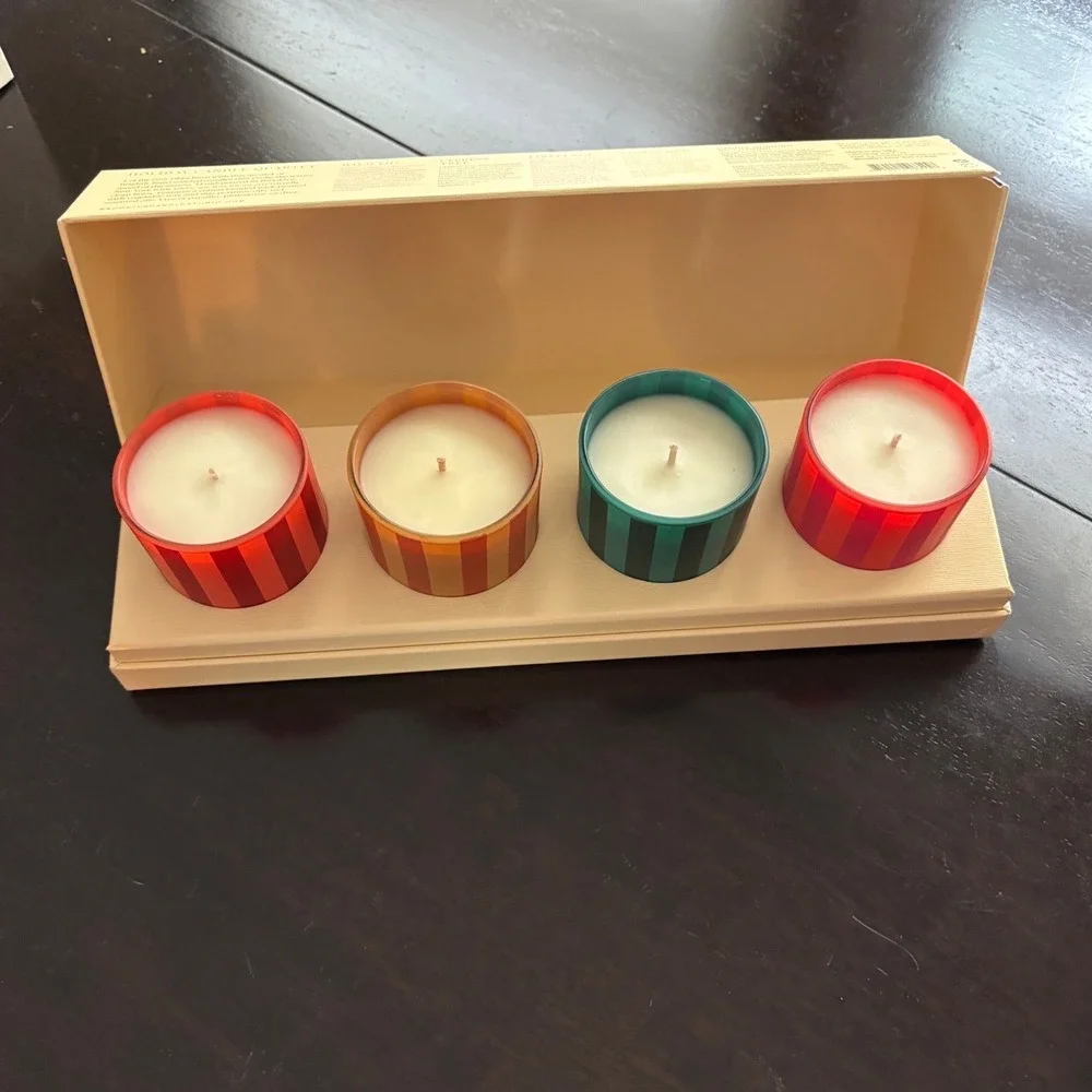 Brooklyn Candle Studio Holiday Candle Quartet Soy Wax Gift Set 4 Piece 3oz Each